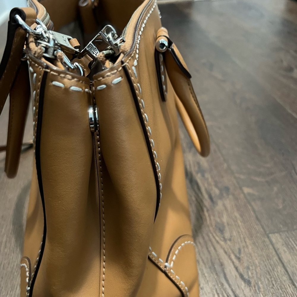 Ralph Lauren Tan Leather Tote Bag Women’s - Picture 8 of 10